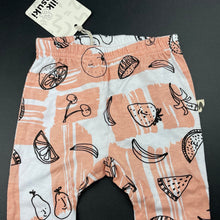 Load image into Gallery viewer, Girls Milk &amp; Masuki, organic cotton leggings/bottoms, fruit, NEW, size 0,  