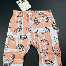 Load image into Gallery viewer, Girls Milk &amp; Masuki, organic cotton leggings/bottoms, fruit, NEW, size 2,  