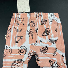 Load image into Gallery viewer, Girls Milk &amp; Masuki, organic cotton leggings/bottoms, fruit, NEW, size 2,  