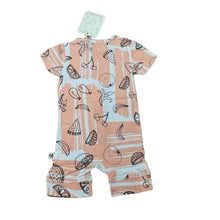 Load image into Gallery viewer, Girls Milk &amp; Masuki, organic cotton zip romper, fruit, NEW, size 000,  