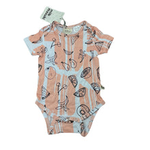 Load image into Gallery viewer, Girls Milk &amp; Masuki, organic cotton bodysuit / romper, fruit, NEW, size 00,  