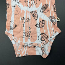 Load image into Gallery viewer, Girls Milk &amp; Masuki, organic cotton bodysuit / romper, fruit, NEW, size 00,  