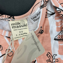 Load image into Gallery viewer, Girls Milk &amp; Masuki, organic cotton bodysuit / romper, fruit, NEW, size 00,  