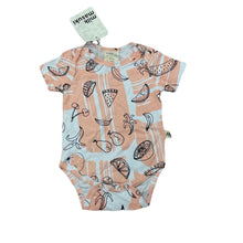 Load image into Gallery viewer, Girls Milk &amp; Masuki, organic cotton bodysuit / romper, fruit, NEW, size 000,  