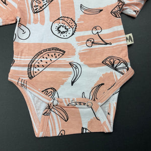Girls Milk & Masuki, organic cotton bodysuit / romper, fruit, NEW, size 0000,  