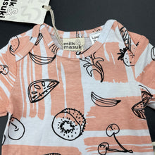 Load image into Gallery viewer, Girls Milk &amp; Masuki, organic cotton bodysuit / romper, fruit, NEW, size 0000,  