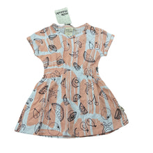 Load image into Gallery viewer, Girls Milk &amp; Masuki, organic cotton elastic waist dress, fruit, NEW, size 1, L: 44cm