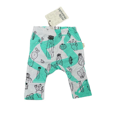 unisex Milk & Masuki, organic cotton leggings/bottoms, cacti, NEW, size 0000,  
