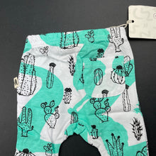 Load image into Gallery viewer, unisex Milk &amp; Masuki, organic cotton leggings/bottoms, cacti, NEW, size 0000,  