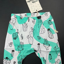 Load image into Gallery viewer, unisex Milk &amp; Masuki, organic cotton leggings/bottoms, cacti, NEW, size 00,  