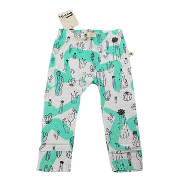 Girls Milk & Masuki, organic cotton leggings/bottoms, cacti, NEW, size 3,  