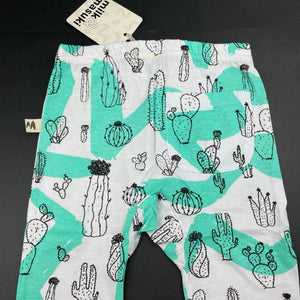 Girls Milk & Masuki, organic cotton leggings/bottoms, cacti, NEW, size 3,  