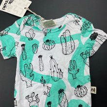 Load image into Gallery viewer, unisex Milk &amp; Masuki, organic cotton bodysuit/romper, cacti, NEW, size 000,  