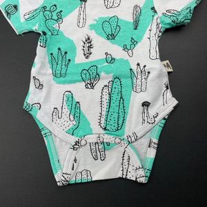 unisex Milk & Masuki, organic cotton bodysuit/romper, cacti, NEW, size 0000,  