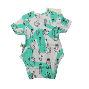 unisex Milk & Masuki, organic cotton bodysuit/romper, cacti, NEW, size 0000,  