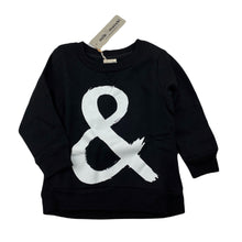 Load image into Gallery viewer, unisex Milk &amp; Masuki, fleece lined organic cotton sweater, ampersand, NEW, size 3,  