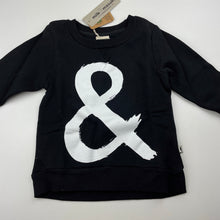 Load image into Gallery viewer, unisex Milk &amp; Masuki, fleece lined organic cotton sweater, ampersand, NEW, size 3,  