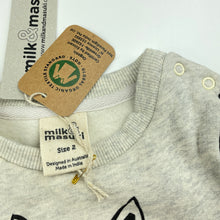 Load image into Gallery viewer, Boys Milk &amp; Masuki, fleece lined organic cotton sweater, pirate fox, NEW, size 2,  