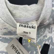 Load image into Gallery viewer, Girls Milk &amp; Masuki, fleece lined organic cotton sweater dress, NEW, size 5, L: 59cm at front