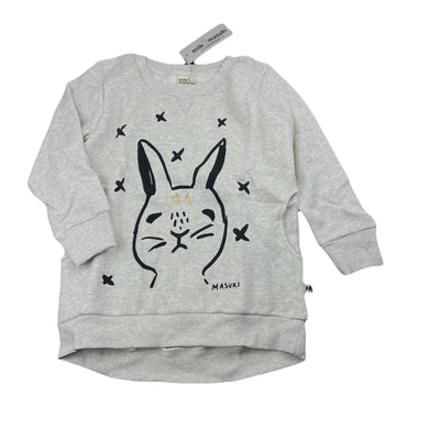 Girls Milk & Masuki, fleece lined organic cotton sweater tunic dress, NEW, size 5, L: 50cm at front