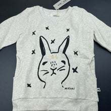 Load image into Gallery viewer, Girls Milk &amp; Masuki, fleece lined organic cotton sweater tunic dress, NEW, size 5, L: 50cm at front