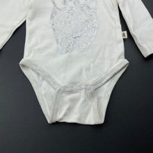 Load image into Gallery viewer, unisex Milk &amp; Masuki, soft feel organic cotton bodysuit/romper, cat, NEW, size 000,  