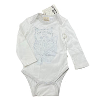 Load image into Gallery viewer, unisex Milk &amp; Masuki, soft feel organic cotton bodysuit/romper, cat, NEW, size 00,  