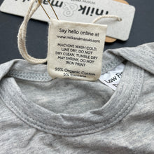 Load image into Gallery viewer, unisex Milk &amp; Masuki, stretchy organic cotton t-shirt/top, sleeping fox, NEW, size 00,  