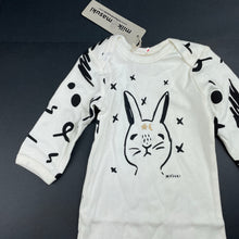 Load image into Gallery viewer, Girls Milk &amp; Masuki, soft feel organic cotton blend romper, rabbit, NEW, size 000,  