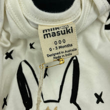 Load image into Gallery viewer, Girls Milk &amp; Masuki, soft feel organic cotton blend romper, rabbit, NEW, size 000,  