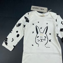 Load image into Gallery viewer, Girls Milk &amp; Masuki, soft feel organic cotton blend romper, rabbit, NEW, size 00,  