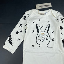 Load image into Gallery viewer, Girls Milk &amp; Masuki, soft feel organic cotton blend romper, rabbit, NEW, size 0,  