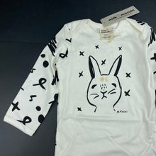 Load image into Gallery viewer, Girls Milk &amp; Masuki, soft feel organic cotton blend romper, rabbit, NEW, size 1,  