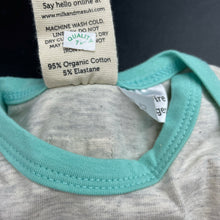 Load image into Gallery viewer, unisex Milk &amp; Masuki, organic cotton blend bodysuit/romper, sleeping fox, NEW, size 0,  