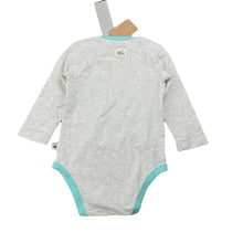 Load image into Gallery viewer, unisex Milk &amp; Masuki, organic cotton blend bodysuit/romper, sleeping fox, NEW, size 0,  