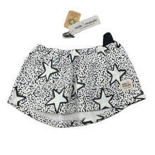 Load image into Gallery viewer, Girls Milk &amp; Masuki, fleece lined organic cotton skirt, stars, elasticated, L: 24cm at front, NEW, size 3,  