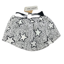 Load image into Gallery viewer, Girls Milk &amp; Masuki, fleece lined organic cotton skirt, stars, elasticated, L: 24cm at front, NEW, size 3,  