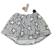 Load image into Gallery viewer, Girls Milk &amp; Masuki, fleece lined organic cotton skirt, stars, elasticated, L: 34cm at front, NEW, size 7,  