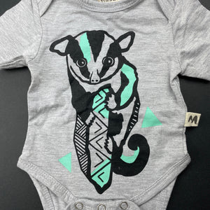 unisex Milk & Masuki, organic cotton bodysuit/romper, possum, NEW, size 0000,  
