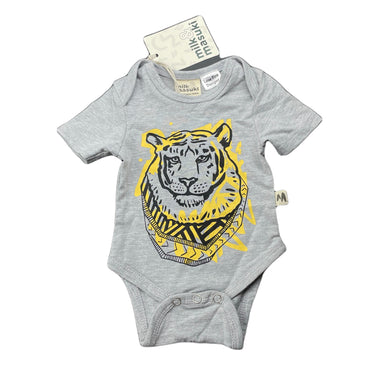 unisex Milk & Masuki, organic cotton bodysuit/romper, tiger, NEW, size 0000,  