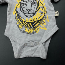 Load image into Gallery viewer, unisex Milk &amp; Masuki, organic cotton bodysuit/romper, tiger, NEW, size 0000,  