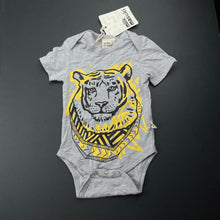 Load image into Gallery viewer, unisex Milk &amp; Masuki, organic cotton bodysuit/romper, tiger, NEW, size 000,  