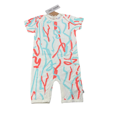 Girls Milk & Masuki, stretchy organic cotton blend romper, NEW, size 1,  
