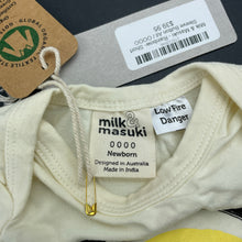 Load image into Gallery viewer, unisex Milk &amp; Masuki, stretchy organic cotton blend romper, rainbow, NEW, size 0000,  