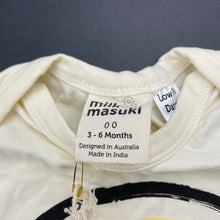 Load image into Gallery viewer, unisex Milk &amp; Masuki, stretchy organic cotton blend t-shirt, rainbow, NEW, size 00,  