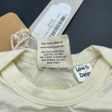 Load image into Gallery viewer, unisex Milk &amp; Masuki, stretchy organic cotton blend t-shirt, rainbow, NEW, size 00,  