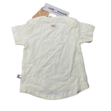 Load image into Gallery viewer, unisex Milk &amp; Masuki, stretchy organic cotton blend t-shirt, rainbow, NEW, size 00,  