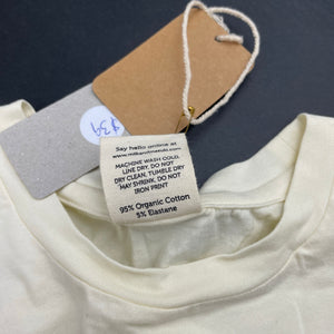 unisex Milk & Masuki, stretchy organic cotton blend t-shirt, rainbow, NEW, size 7,  