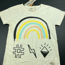 Load image into Gallery viewer, unisex Milk &amp; Masuki, stretchy organic cotton blend t-shirt, rainbow, NEW, size 5,  