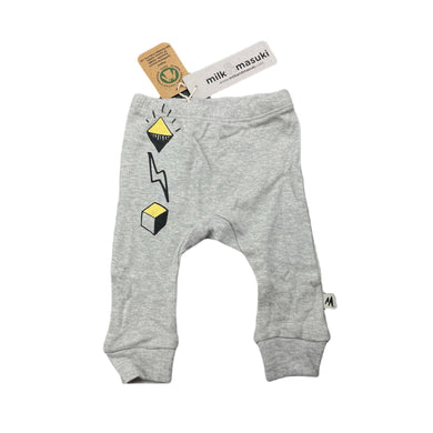 unisex Milk & Masuki, soft feel organic cotton leggings / bottoms, NEW, size 000,  